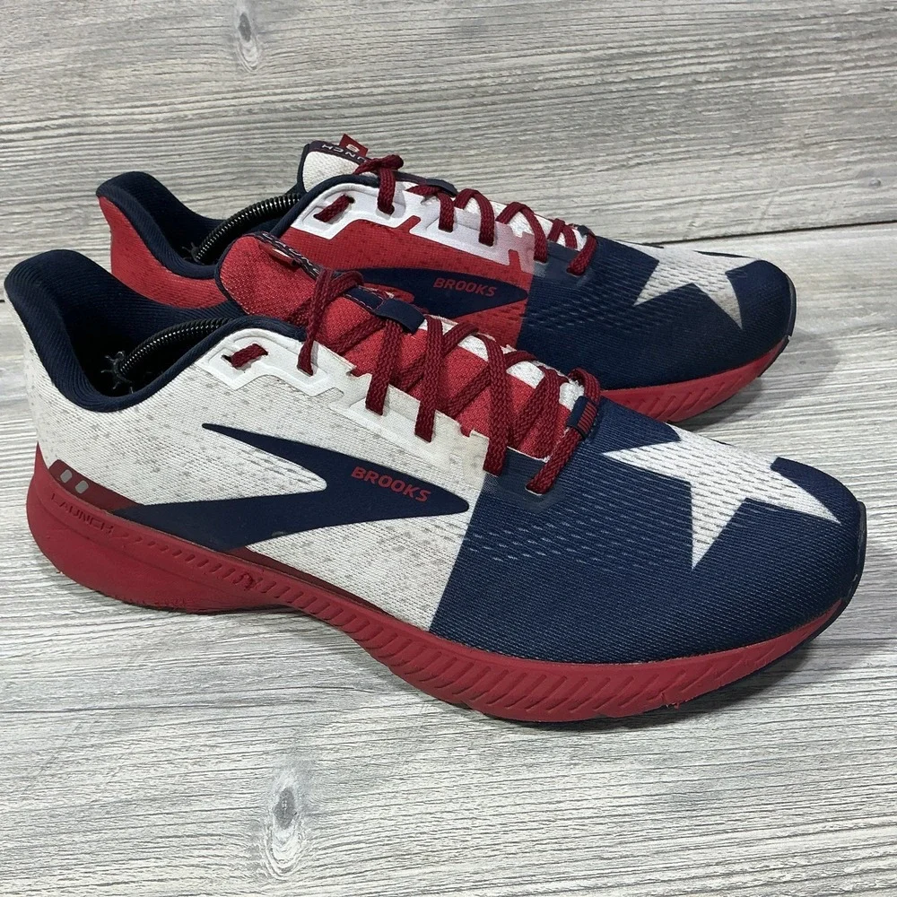 Brooks Launch 8 Men's Size 11.5 D Run Texas Flag Running Shoes 1103581D621